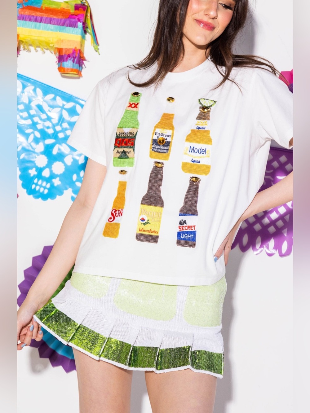 Queen of Sparkles Cinco Beer Tee size XL